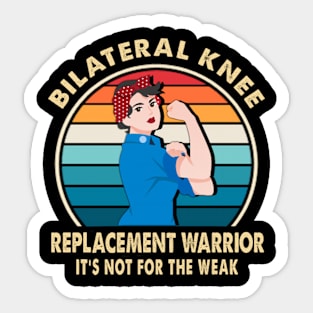 Bi-Lateral Knee Replacement Warrior Surgery Recovery Get Well Soon Sticker